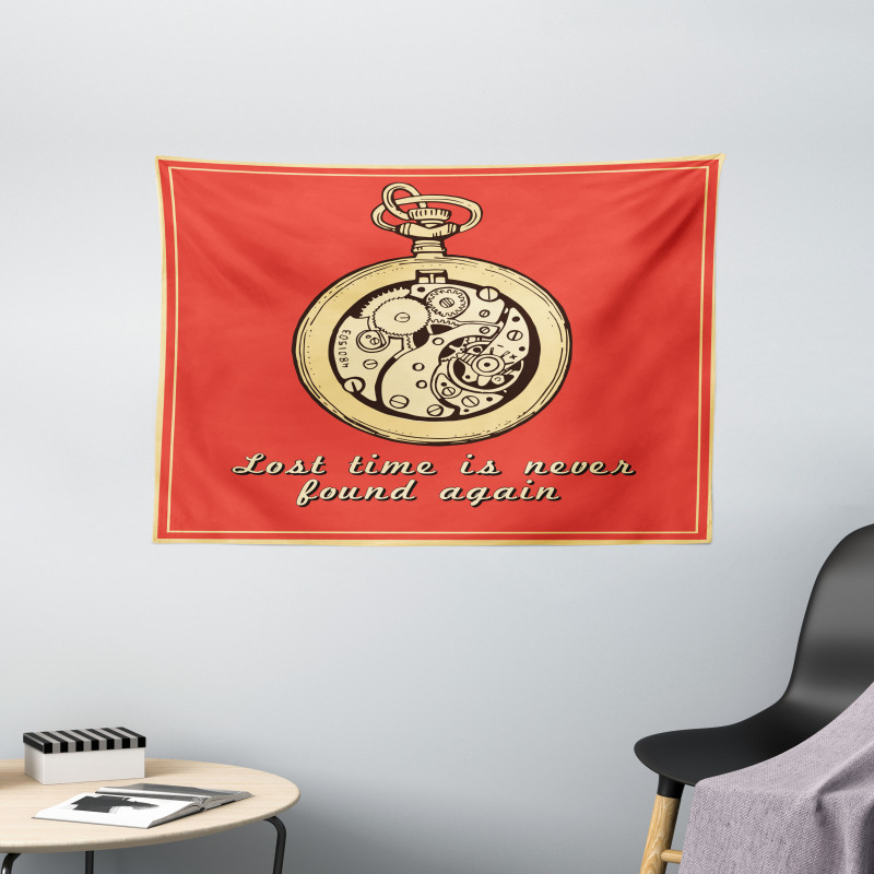 Saying About Time Vintage Wide Tapestry