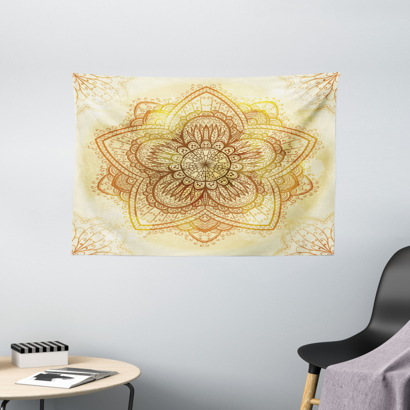 Old Mandala Wide Tapestry