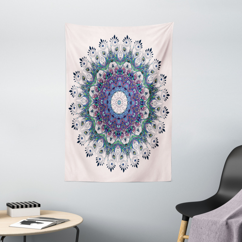 Colorful Art Peacock Tapestry