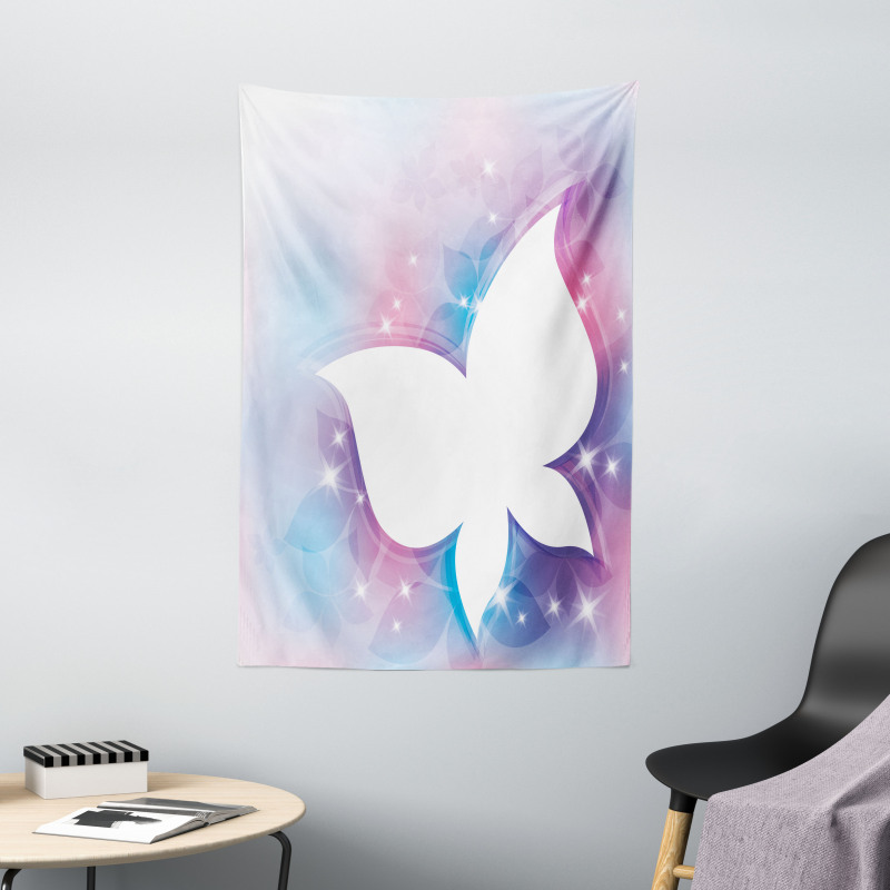 White Floral Tapestry