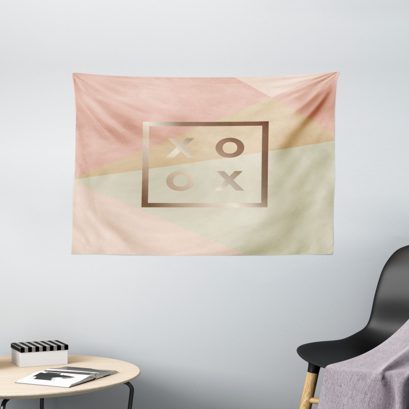 Minimalist Love Design Frame Wide Tapestry