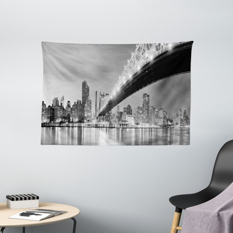 Queensboro Bridge Manhattan Wide Tapestry