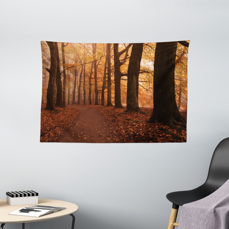 Fall Hiking Enchanted Wide Tapestry