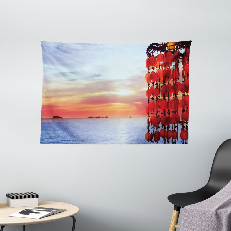 Dreamcatcher Ibiza Sunset Wide Tapestry