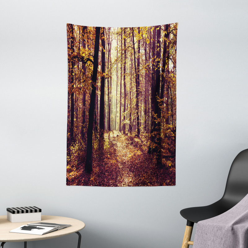 Misty Weather Forest Tapestry