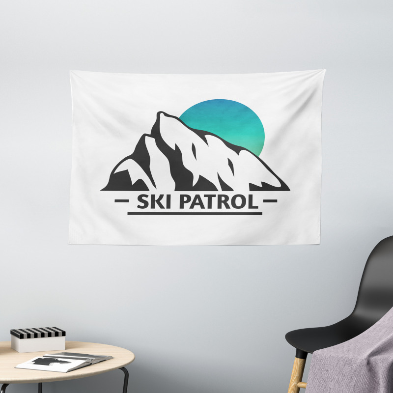 Mountain Ombre Sun and Ski Wide Tapestry