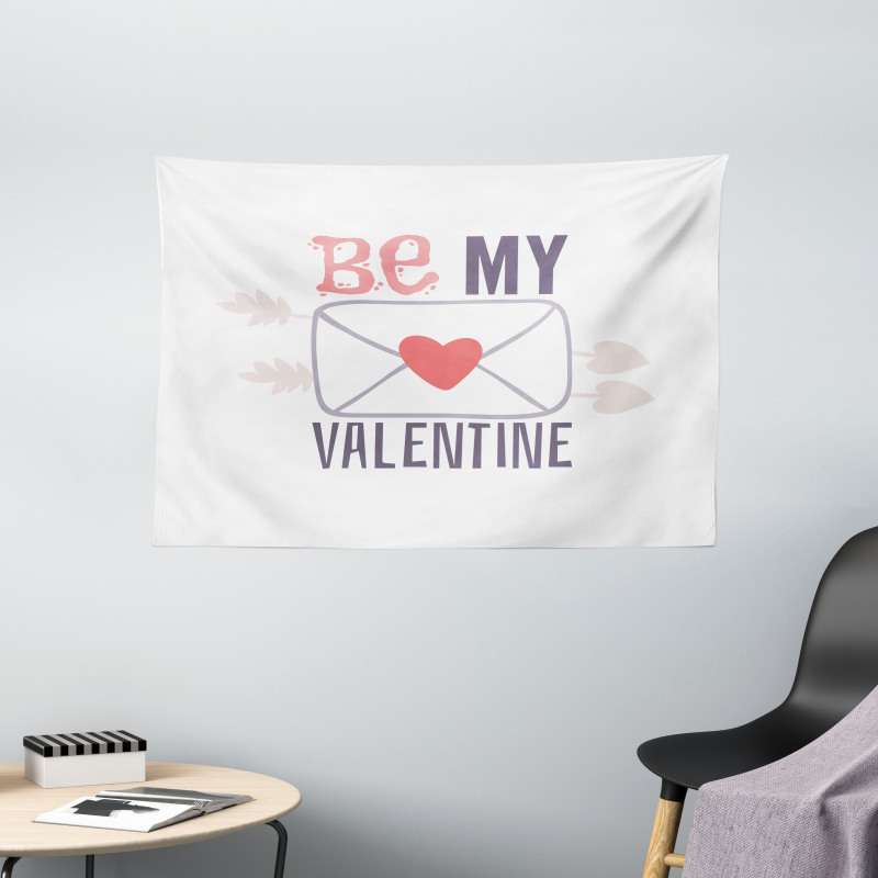 Be My Valentine Love Wide Tapestry