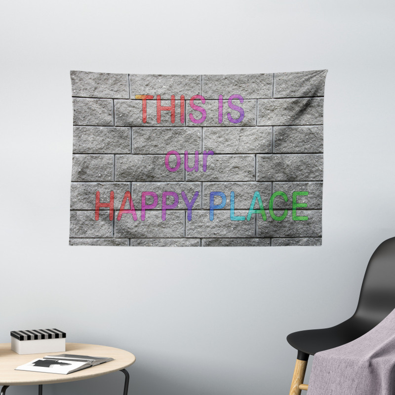 Motivation Saying Bricks Wide Tapestry