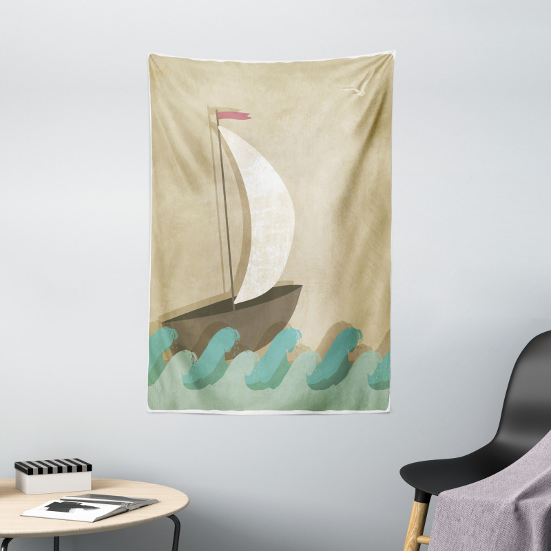 Seagulls Boating Marine Tapestry