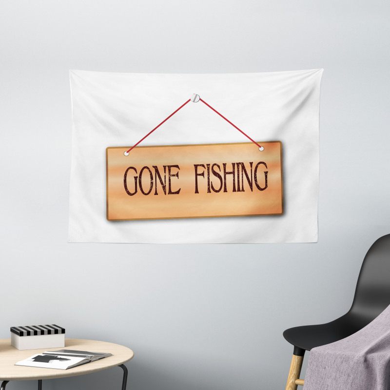 Hanged Signboard Image Wide Tapestry