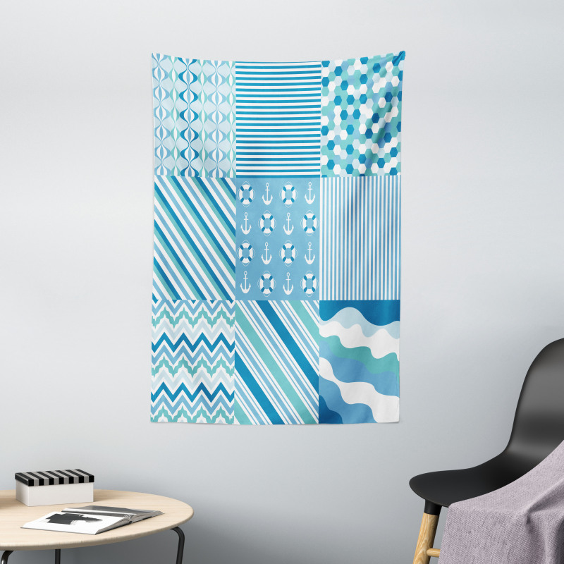 Zigzags Wavy Anchor Tapestry