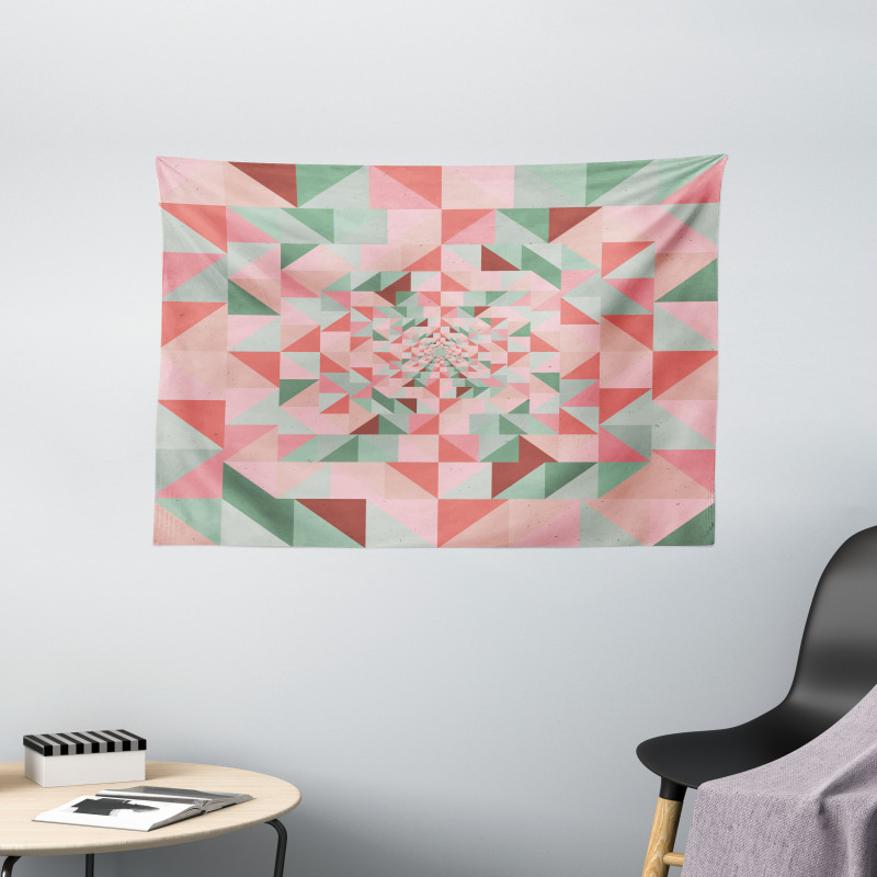 Geometry Shapes Pastel Wide Tapestry