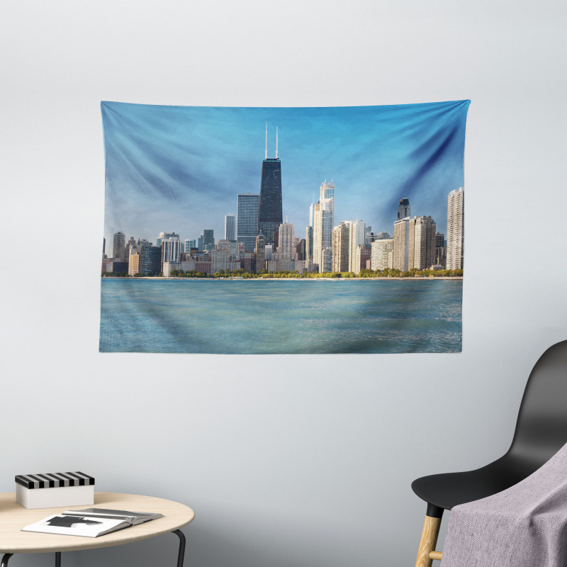 Panorama of Skyscrapers Wide Tapestry