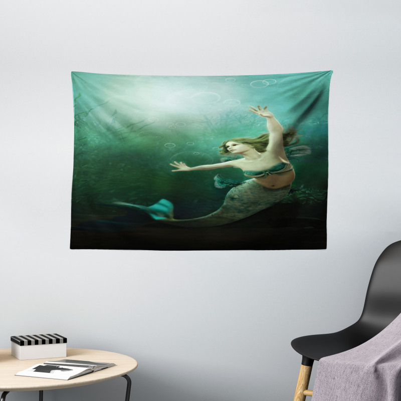 Mermaid Undersea Wide Tapestry