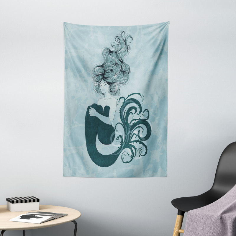 Sleeping Mermaid Tapestry