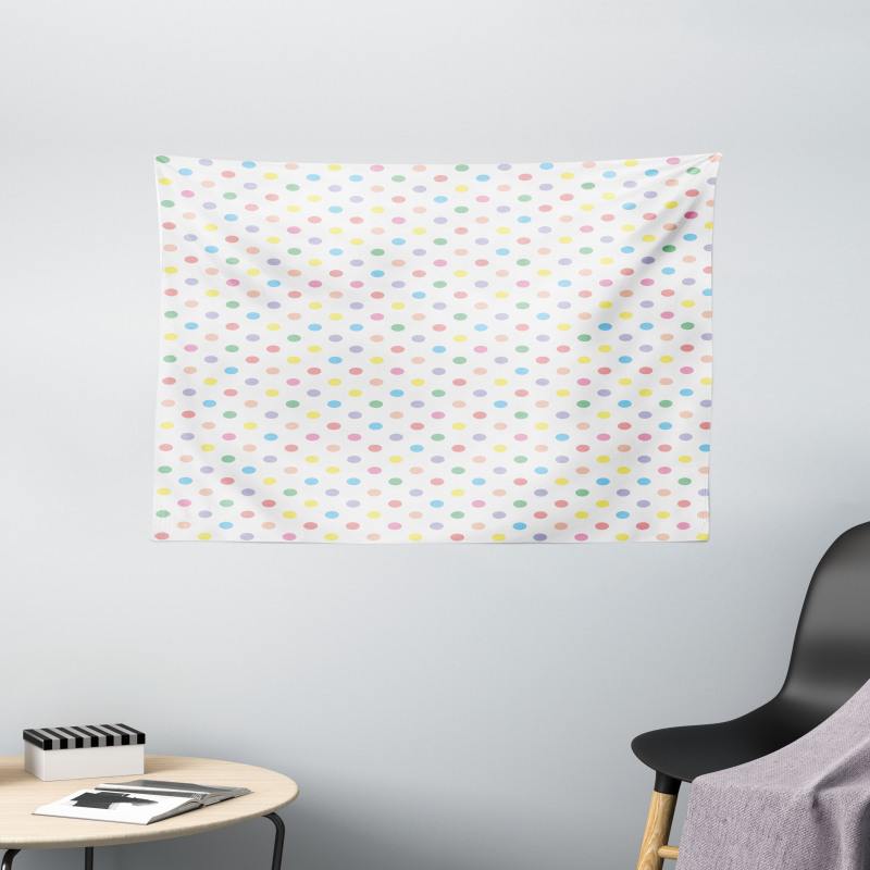 Pastel Color Blemishes Wide Tapestry