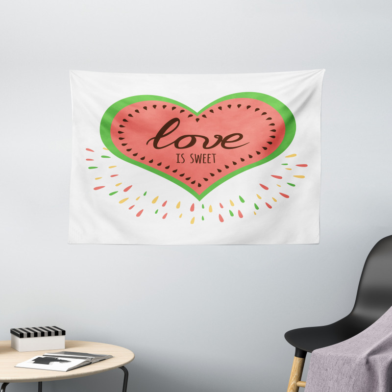 Love is Heart Wide Tapestry
