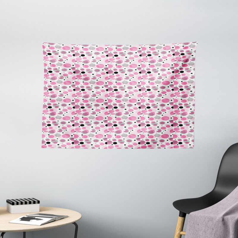 Funky Spots Modern Wide Tapestry