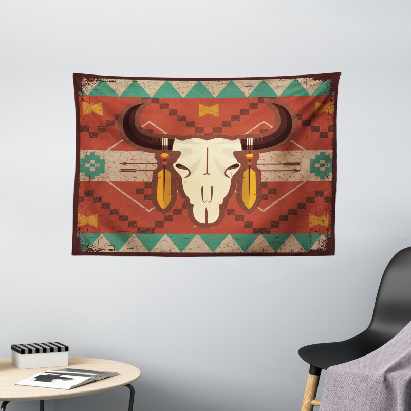 Bull Head Wide Tapestry