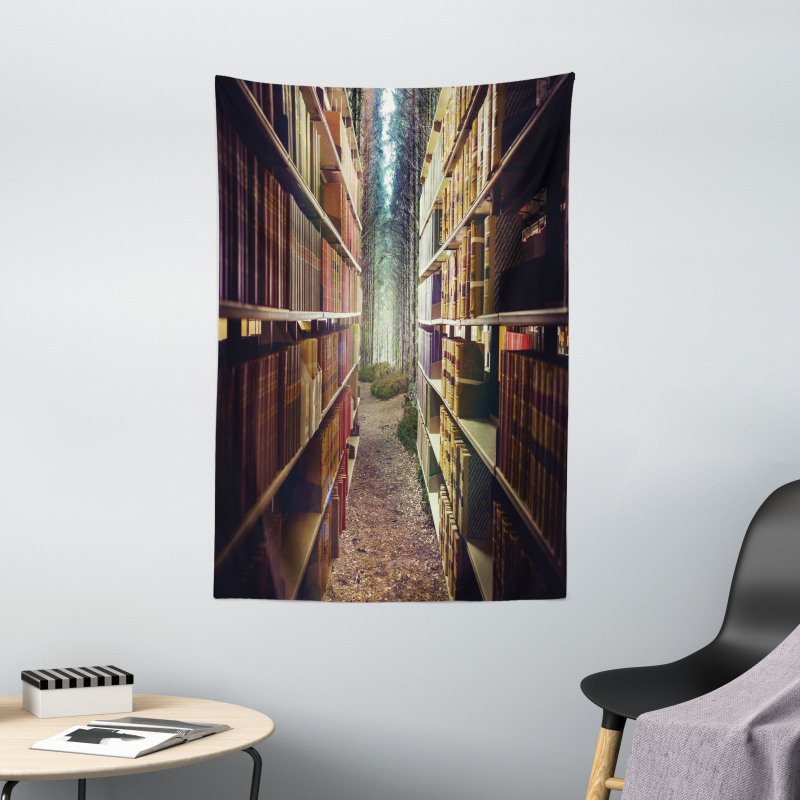 Abstract Library in Woods Tapestry