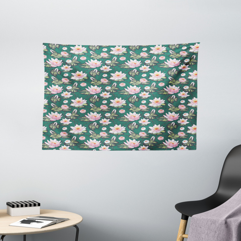 Petals on the Water Wide Tapestry