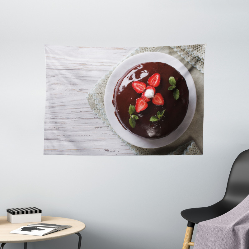 Photo of Chocolate Cake Wide Tapestry