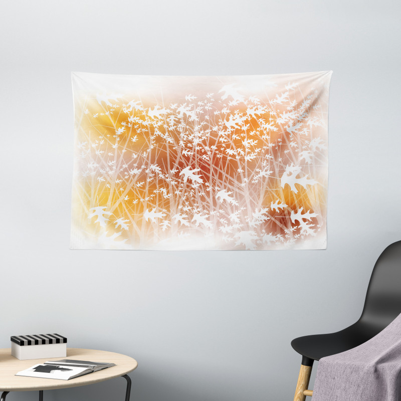 Oak Forest in Autumn Wide Tapestry