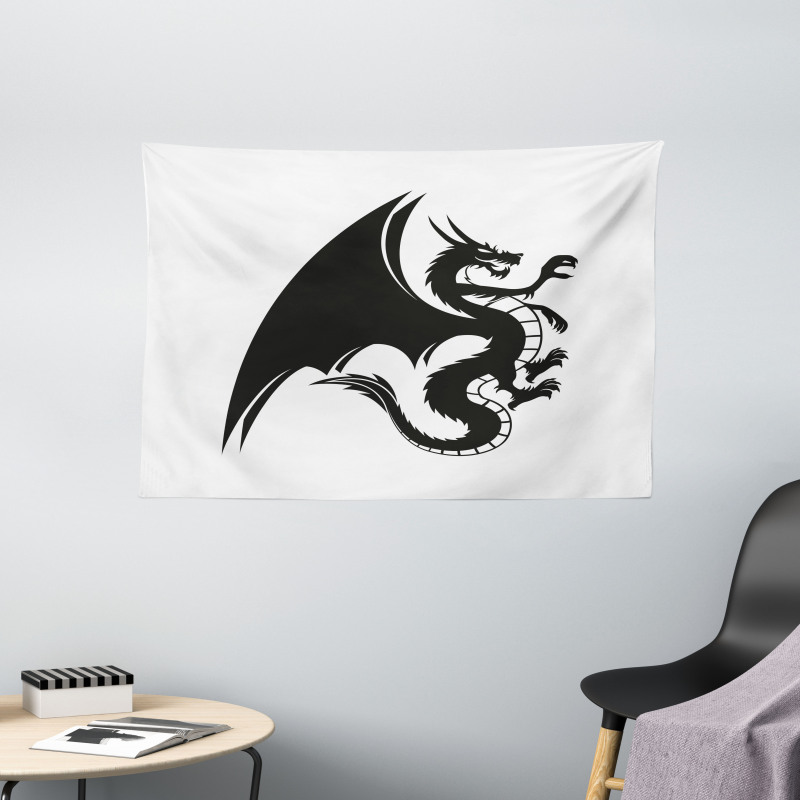 Fantasy Goth Creature Wide Tapestry