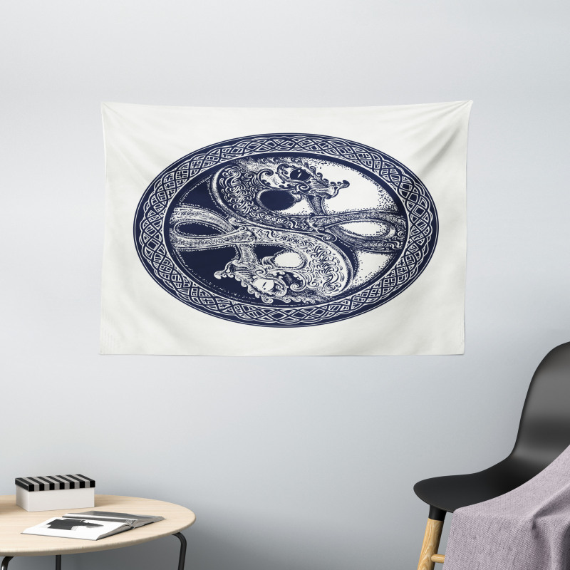 Mystic Yin Yang Wide Tapestry