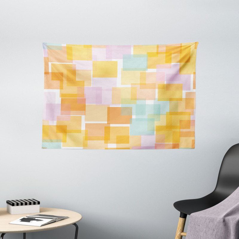 Geometric Random Squares Wide Tapestry