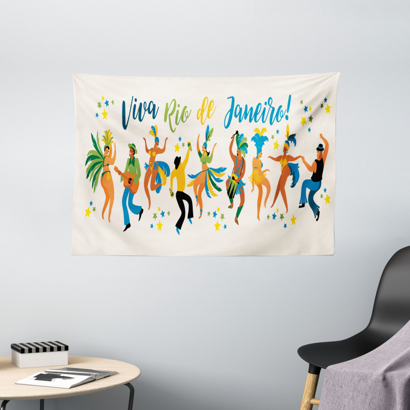 Viva Rio De Janeiro Words Wide Tapestry