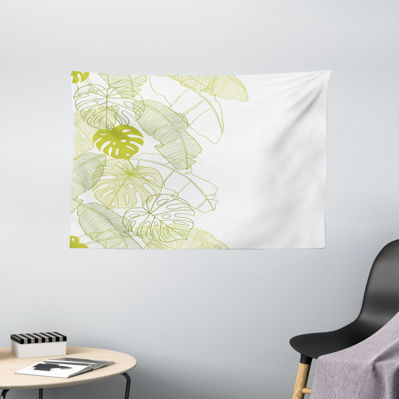 Monstera Leaf and Nature Wide Tapestry