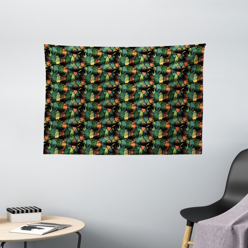 Tropical Hawaiian Jungle Wide Tapestry