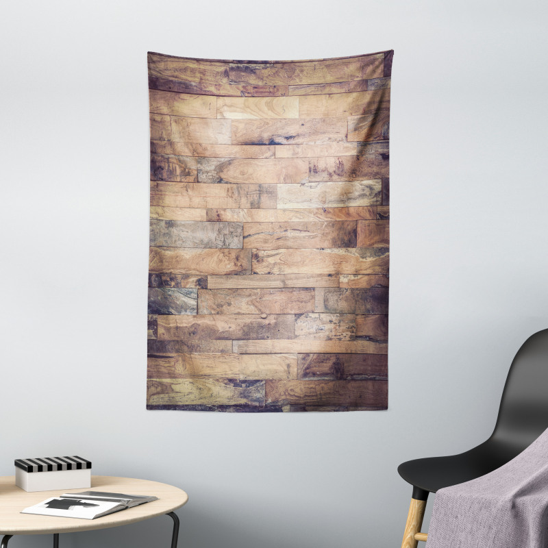 Earthy Toned Planks Tapestry