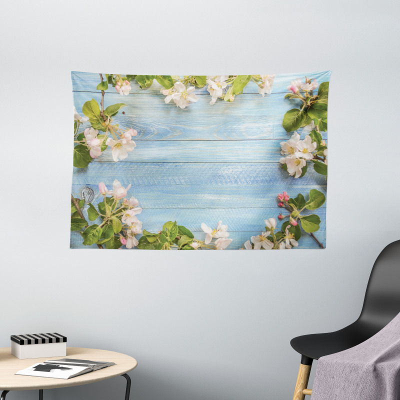 Fresh Flower Pattern Wide Tapestry