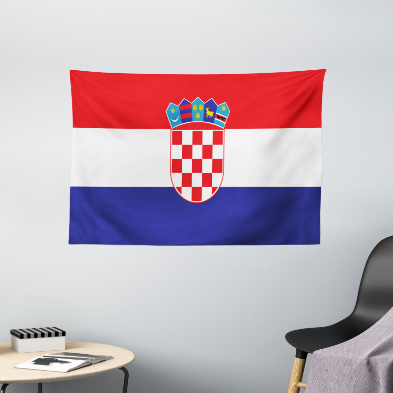 Simple Design Flag Print Wide Tapestry