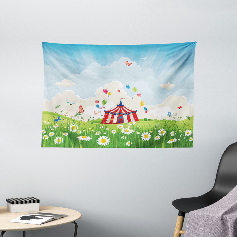 Circus Butterfly Lawn Wide Tapestry