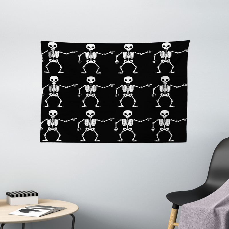 Pointing Halloween Wide Tapestry