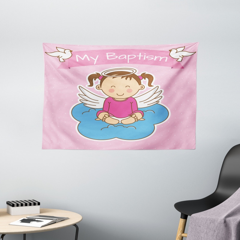 Baby Girl Wide Tapestry