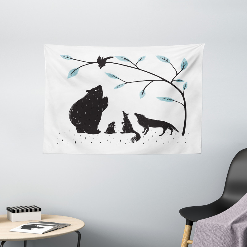 Forest Fauna Wide Tapestry