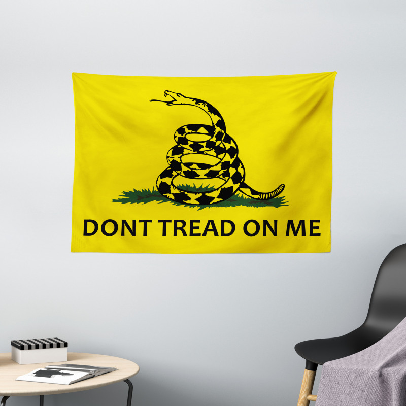 Gadsden Snake Wide Tapestry