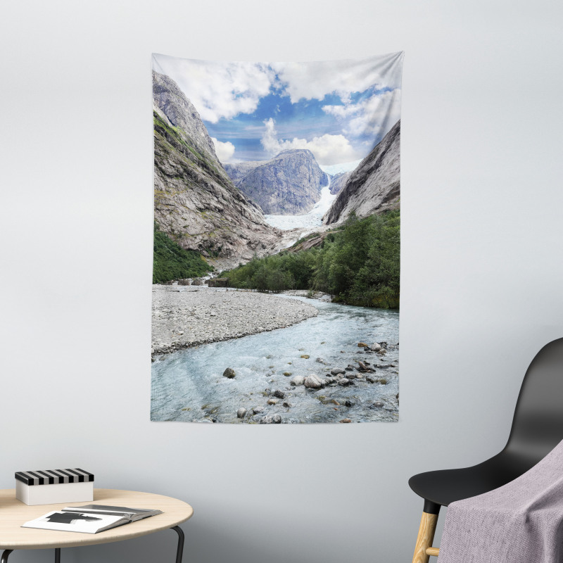 Norwegian Mountains River Tapestry