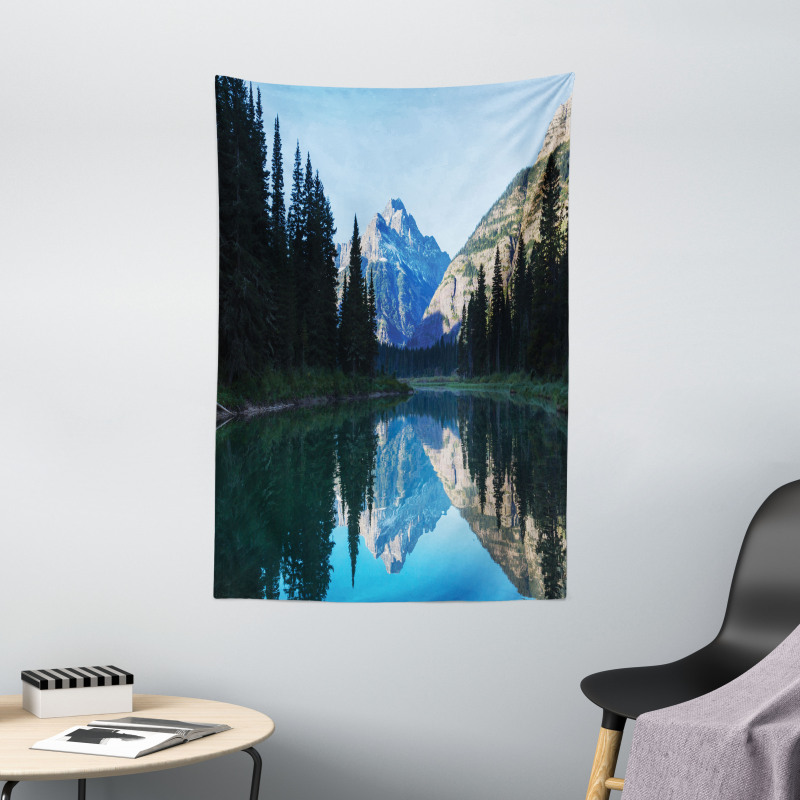 Mountain Reflection on Lake Tapestry