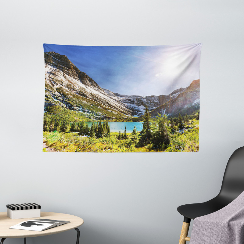 Peaceful Nature Scene Montana Wide Tapestry