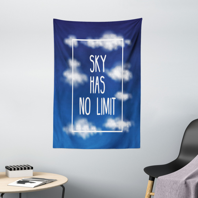 Sky Has No Limit Square Frame Tapestry