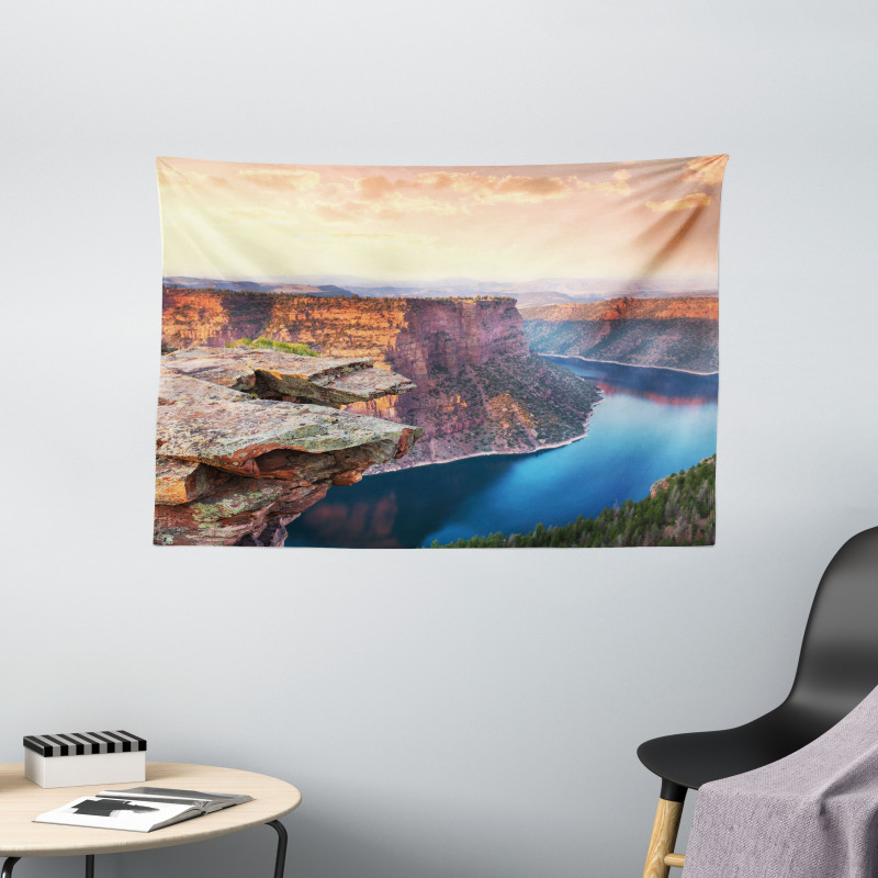 Flaming Gorge Area at Dusk Wide Tapestry