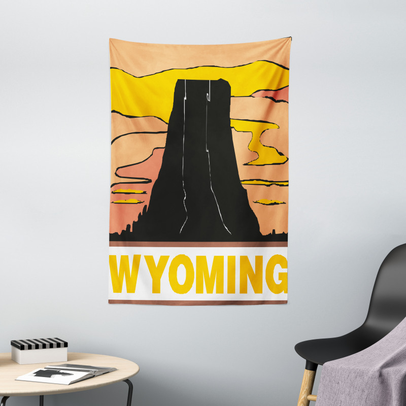 Simplistic Mountain Tapestry