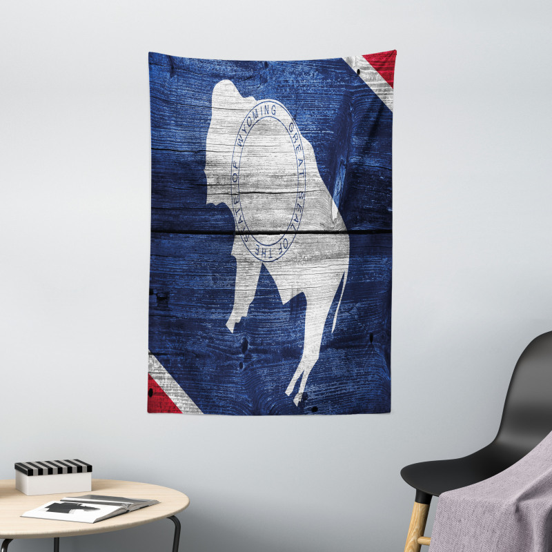Equality State Flag Wooden Tapestry