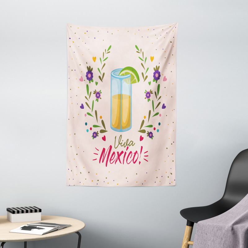 Floral Viva Mexico Tapestry