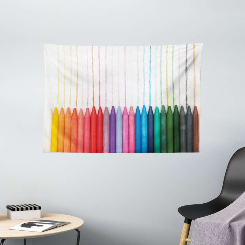 Color Scale of Paint Craft Wide Tapestry